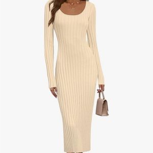 New ribbed sweater dress stretchy